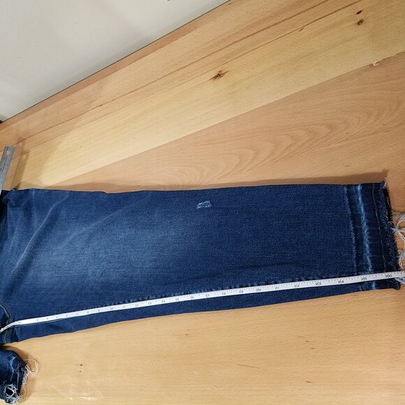 Spanx Women’s High-Rise Distressed Stretch Ankle Skinny Jeans - Dark Wash - Size - Picture 9 of 16